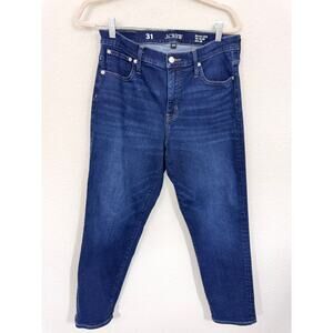 J. Crew Womens Slim Jean Size 31 Denim Stretch Casual Mid Rise Penny Basil Wash